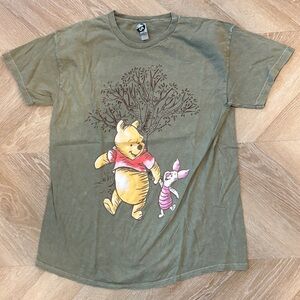 L Disney Winnie the Pooh Green Kids T-Shirt